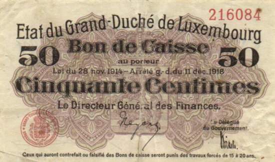 50 Centimes 11.12.1918